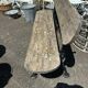 Antique garden bench in cast iron and wood from the 1940s