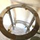 Round chrome and glass vintage eglomisé harness