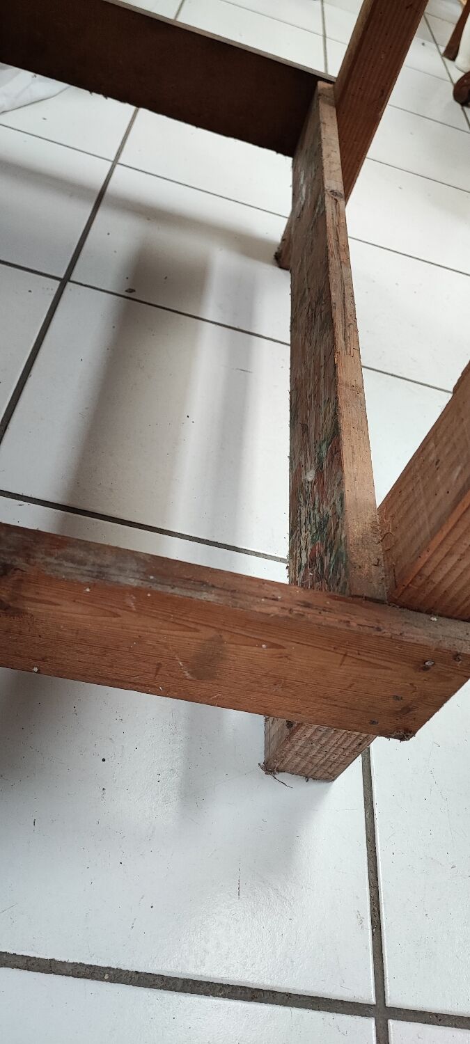 Vintage wooden workbench