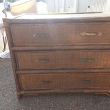 Commode Rotin 3 tiroirs
