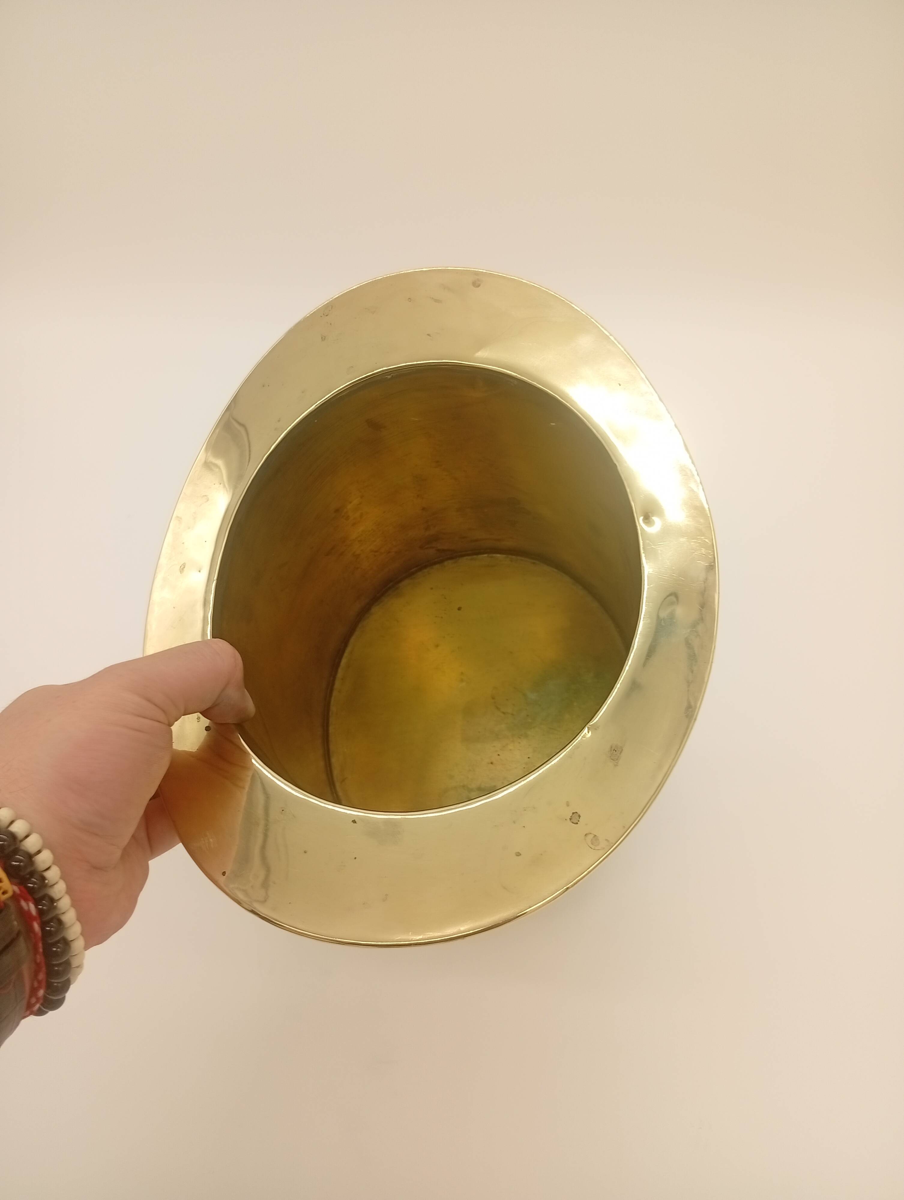 Ice Bucket Champagne Cooler Top Hat Vintage Brass