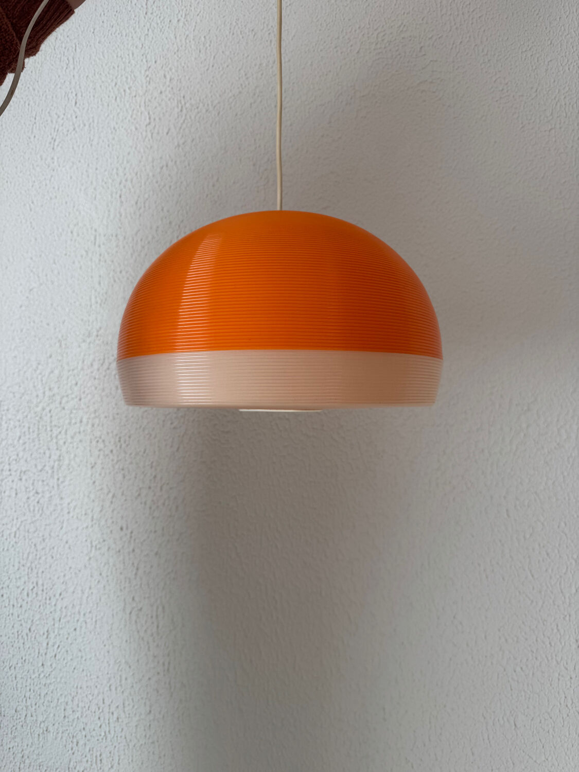 Large Rotaflex suspension, orange and cream, 1960s / 70s