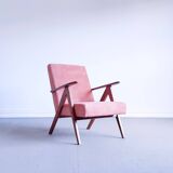 Mid Century Easy Chair Model B 310 Var in Coral Velvet