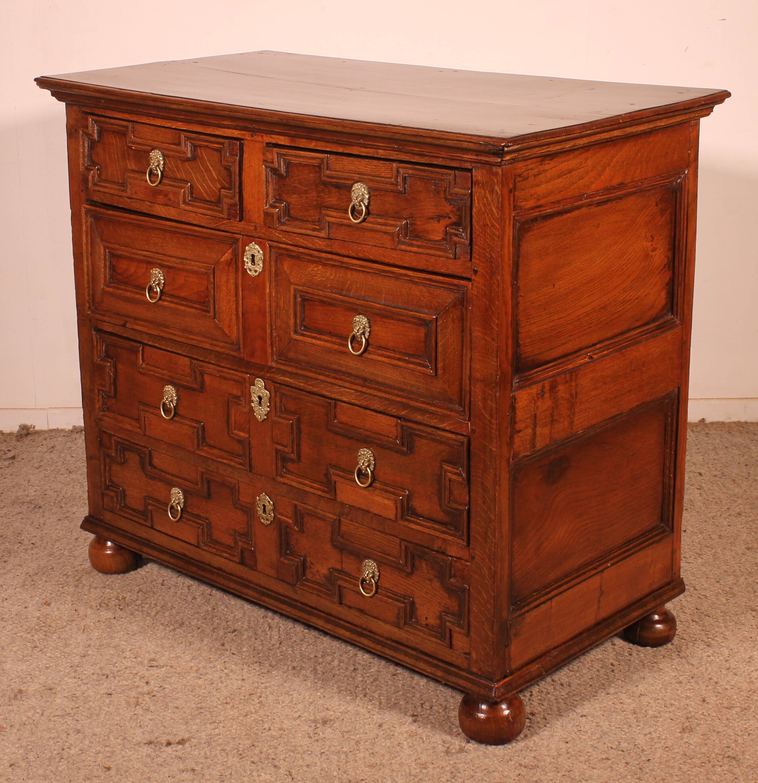 Jacobean Oak Commode 17th Century