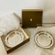 Christofle / galia trays in hallmarked silver metal in their case