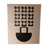 Screen print by Victor Vasarely - "Corpuscular" - Art & Science / Structure