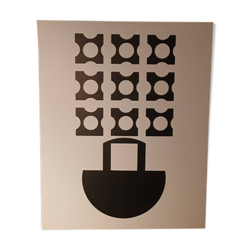 Sérigraphie Victor Vasarely - "Corpusculaire" - Art & Science / Struct