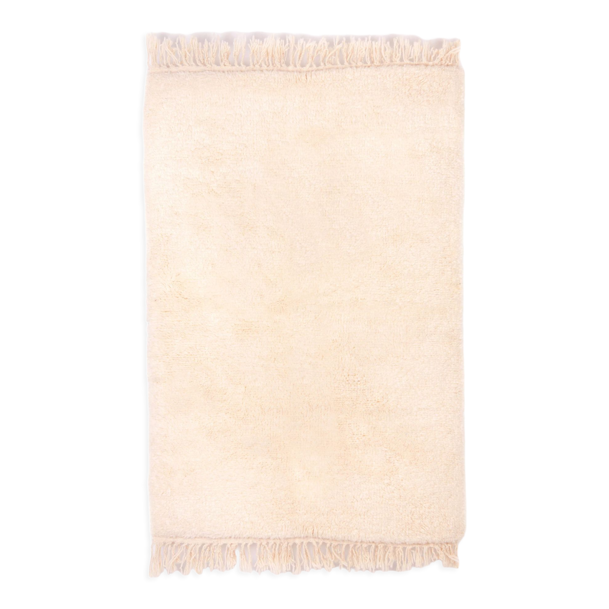 Berber carpet beni ouarain ecru 194 x 155 cm