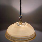 Duża okrągła lampa wisząca regulowana vintage italy 60'