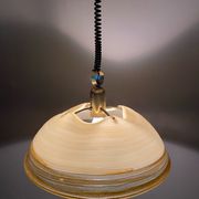 Duża okrągła lampa wisząca regulowana vintage italy 60'