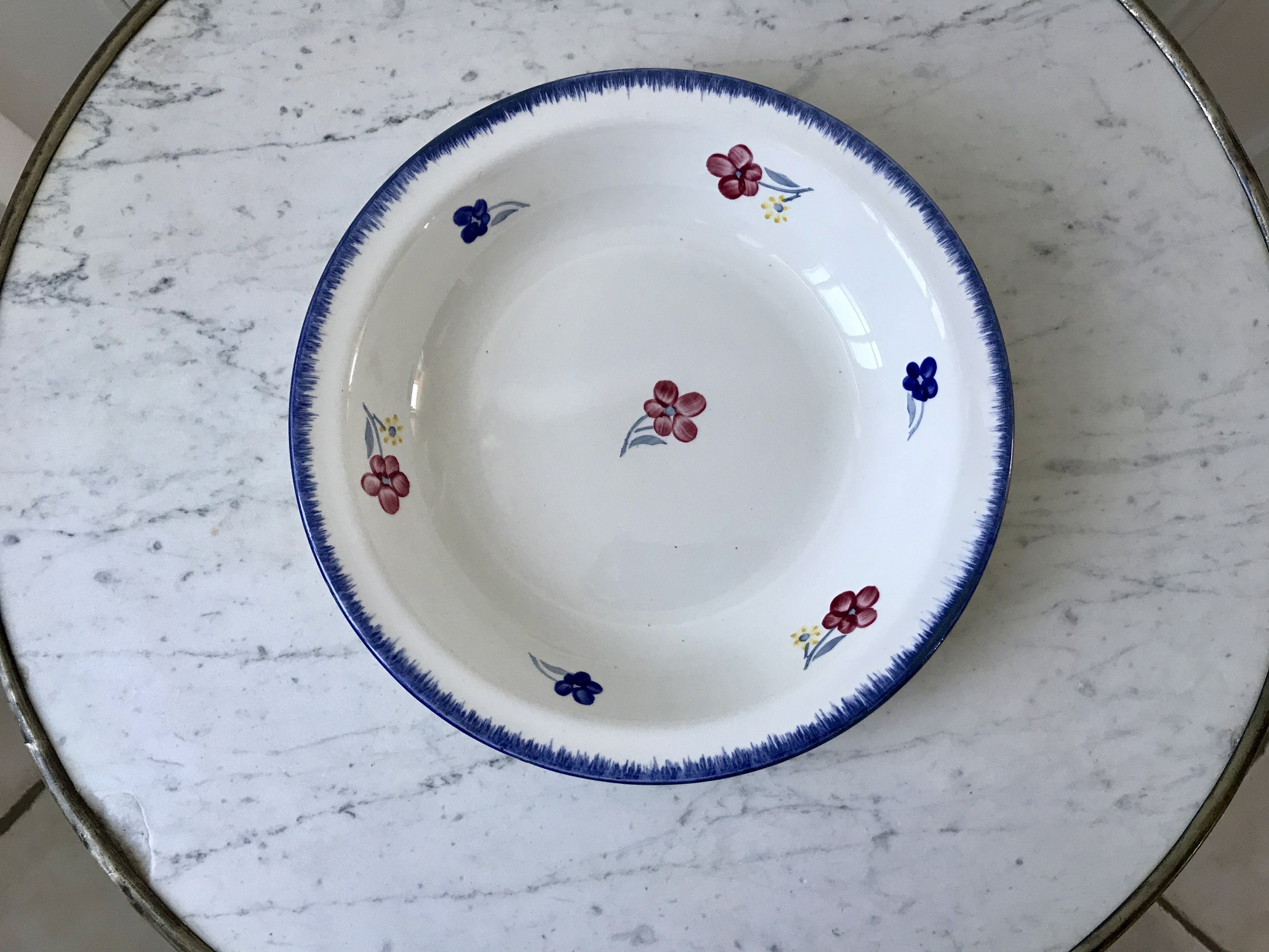 Hollow dish digoin sarreguemines model "mary-lou" years 30-40