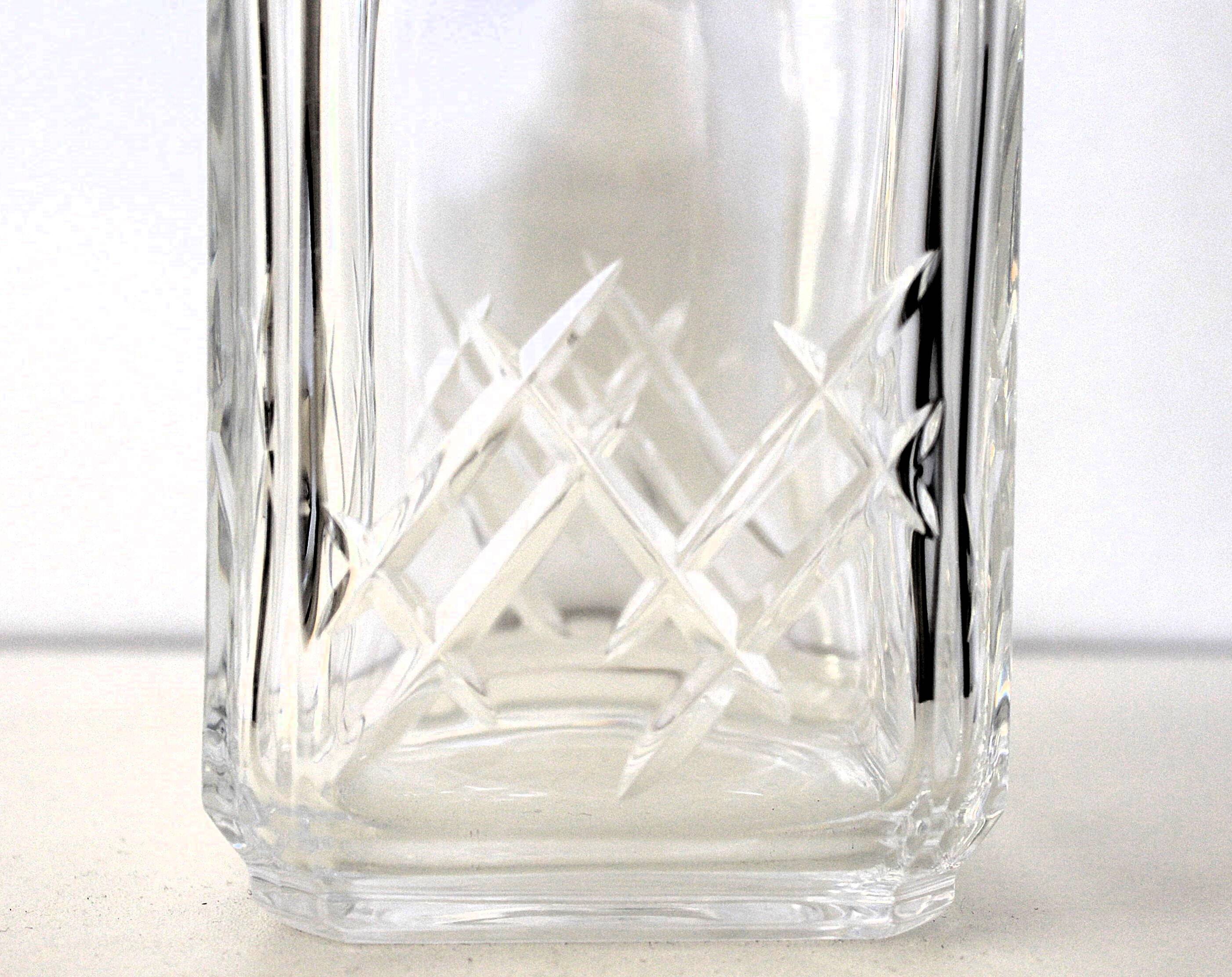 Vintage cut crystal whiskey decanter
