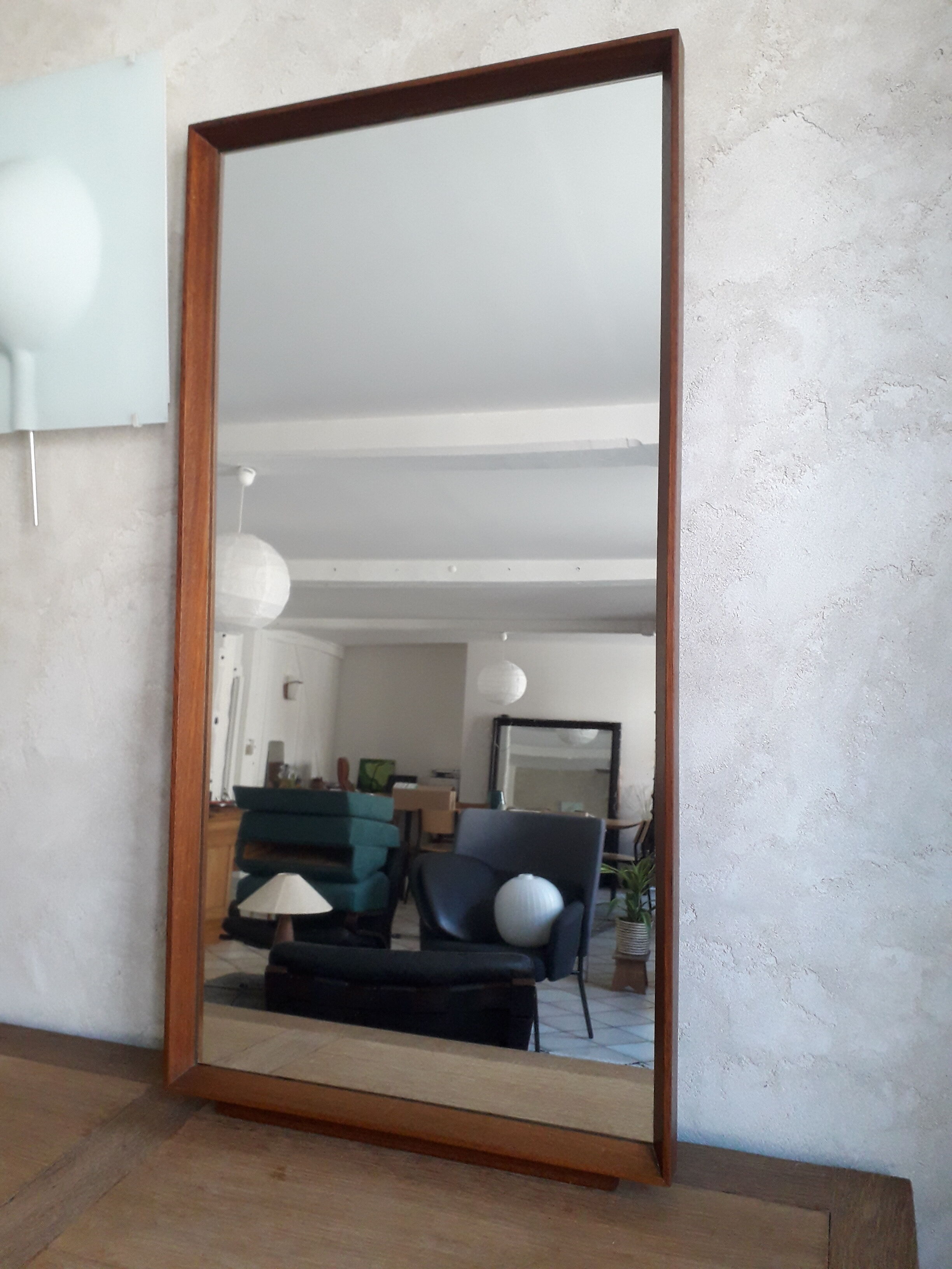 Scandinavian teak mirror