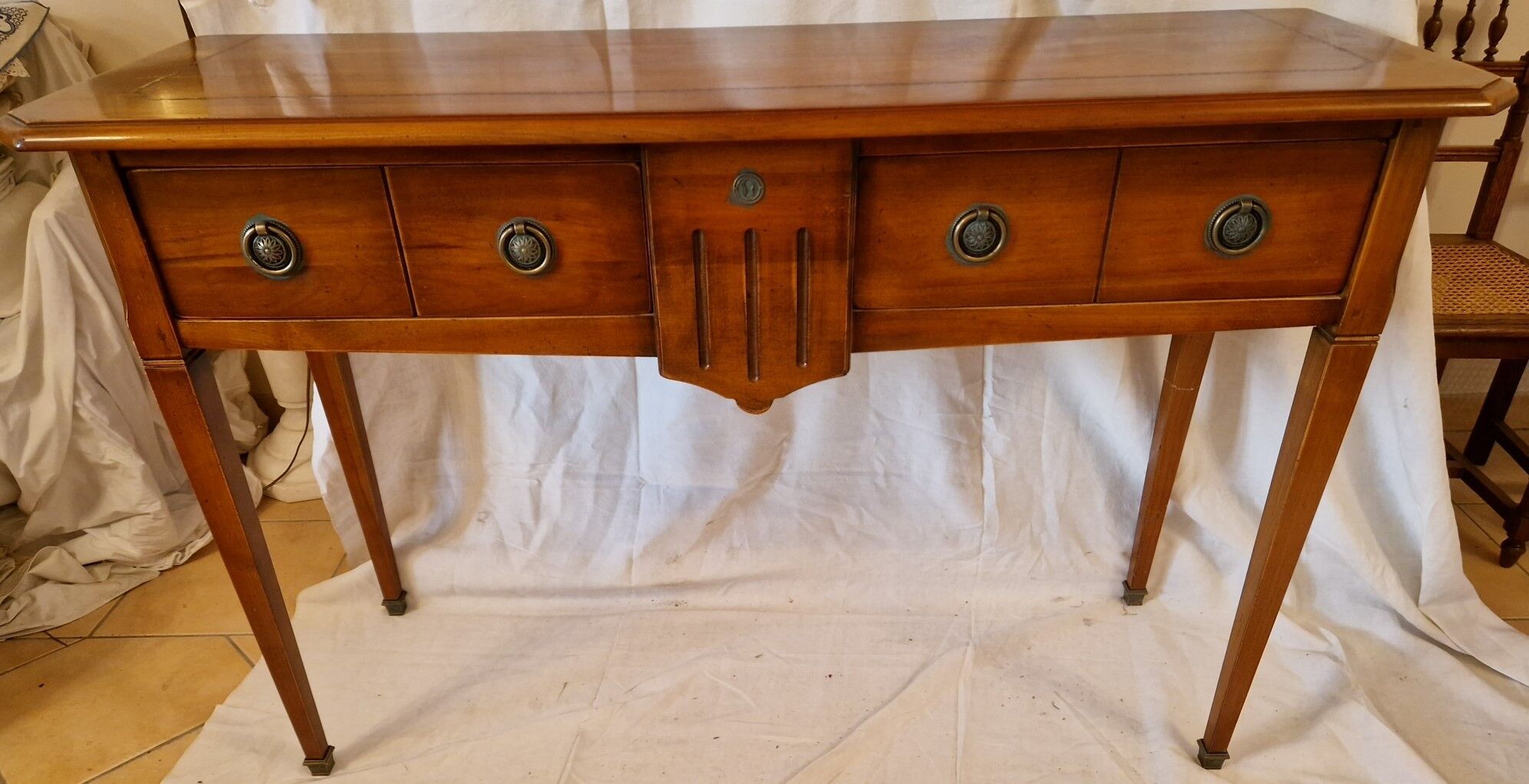 Vintage Art Deco console – wooden storage furniture – 1950s