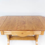Dining table with extensions of birchwood