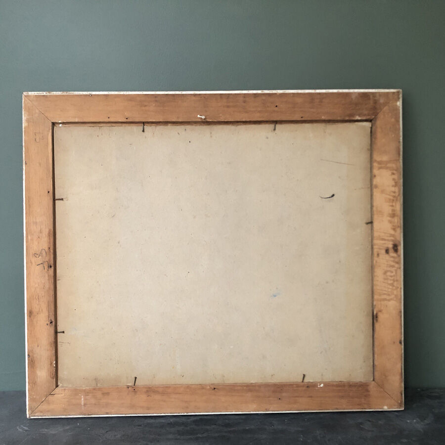 Table oil, still life, curly tulips