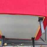 Pair of vintage armchairs with metal legs