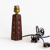 Small carved wooden lamp base, 1950s