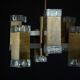 Italian glass and brass 12 lights chandelier produced by Sciolari in the 70