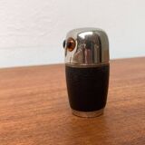 Set of 5 metal shot glasses in German owl style from the mid-century, 1960s.