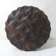 vintage brutalist solid oak tripod stool
