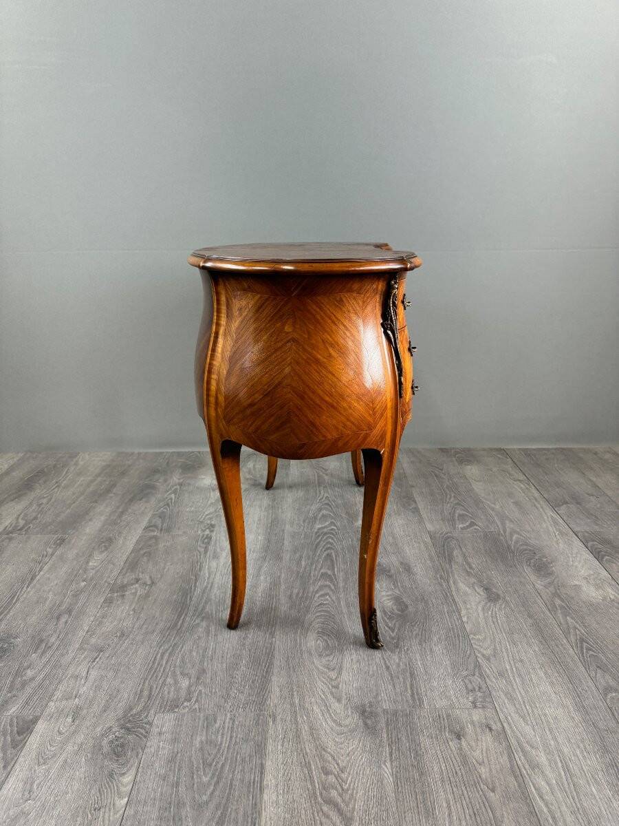 Coiffeuse de style Louis XV marquetée, XXe siècle