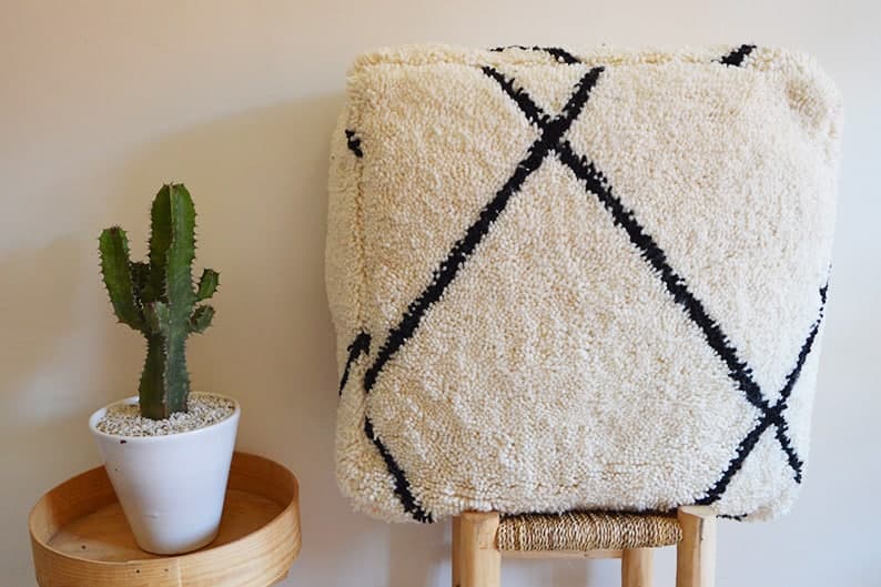 Pouf Marocain Beni Ourain 60 x 60 x 20