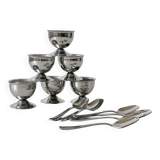 6 stainless steel egg cups