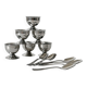 6 stainless steel egg cups