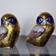 Pair of brass owls Serre livres, Italy, 1970