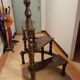 old turned wooden library staircase