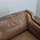 Danish mid-century three-seat brown leather sofa, 1970s