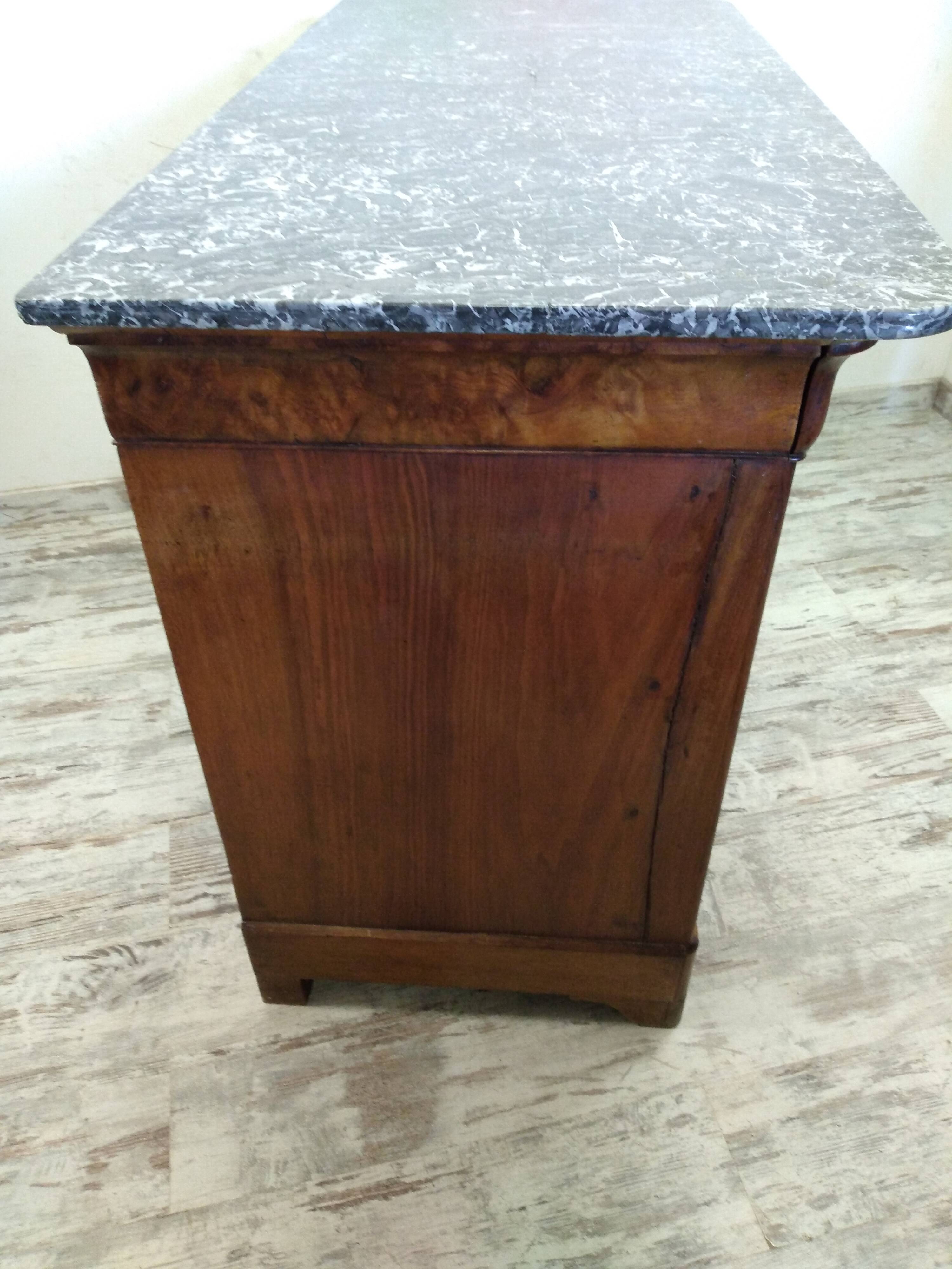 Chest of drawers with old marble