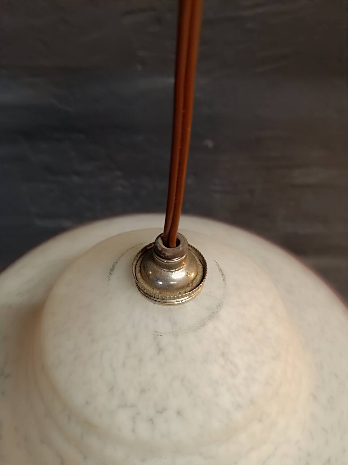Antique glass pendant light