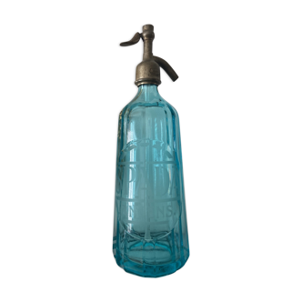 OLD BLUE SIPHON OF BAR STYLE WATER OF SELTZ "SPADA"