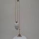 Old suspension, said rises and falls with serrated white opaline