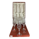Champagne flutes, cut crystal from Lorraine, with original box.