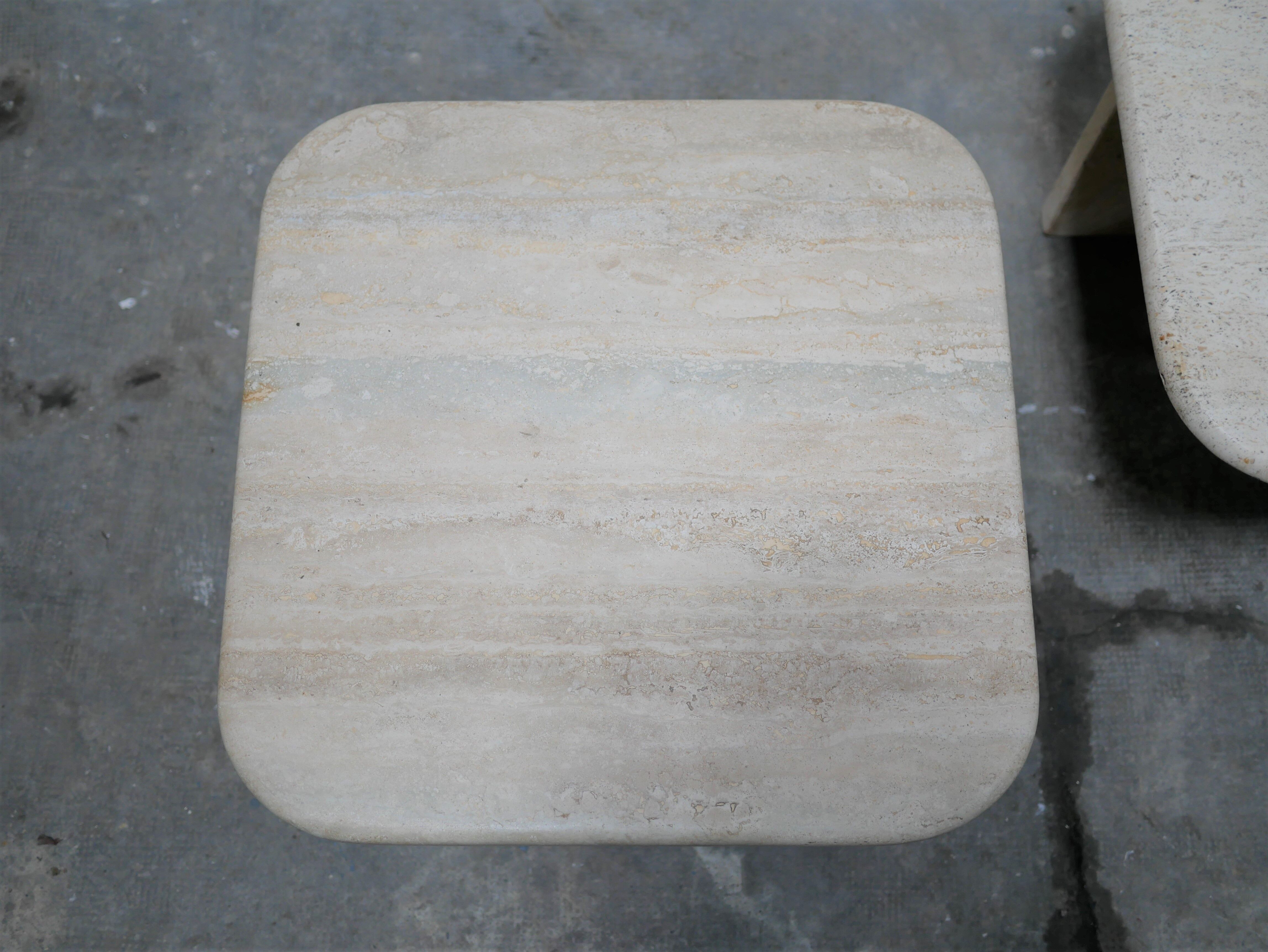 Coffee tables in travertine
