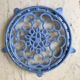 Cast iron coaster painted sky blue early twentieth century