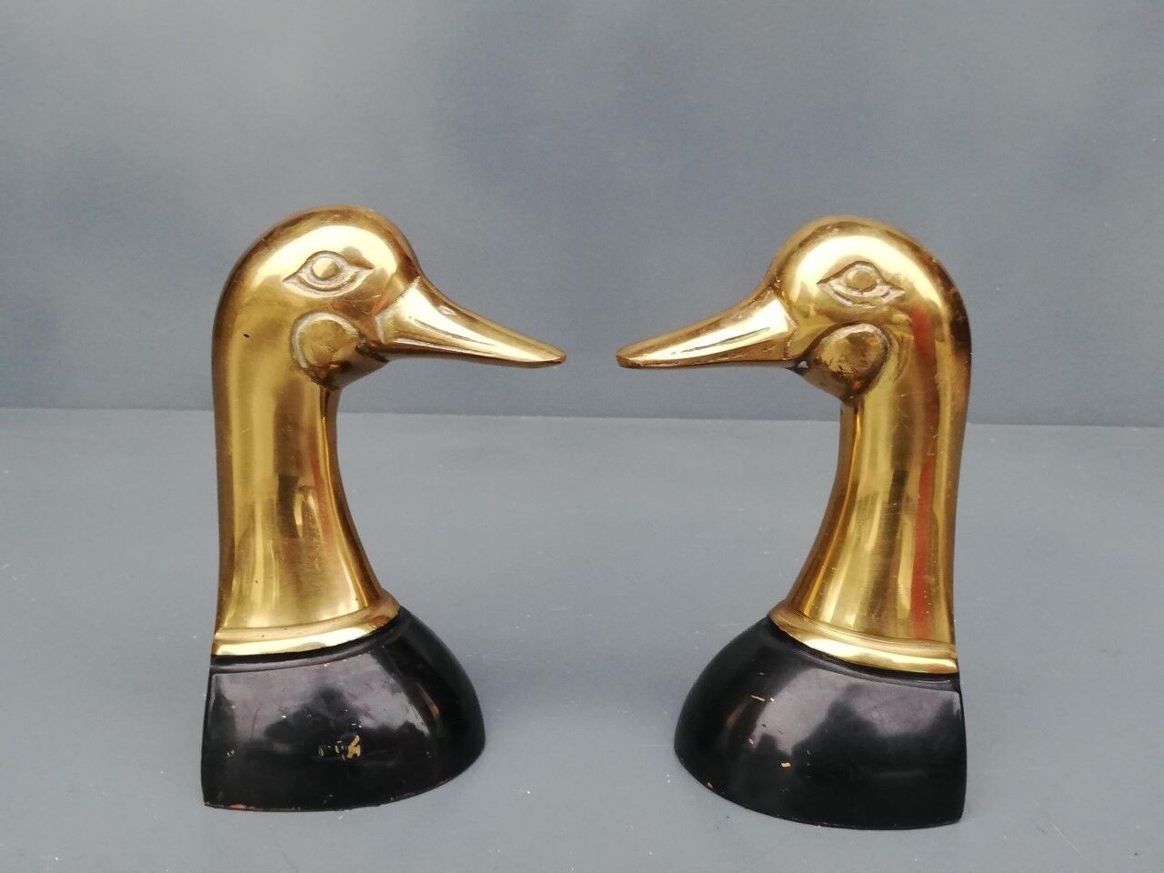 Pair of brass book greenhouses
