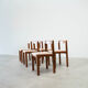 Set of six elegant Italian dining chairs