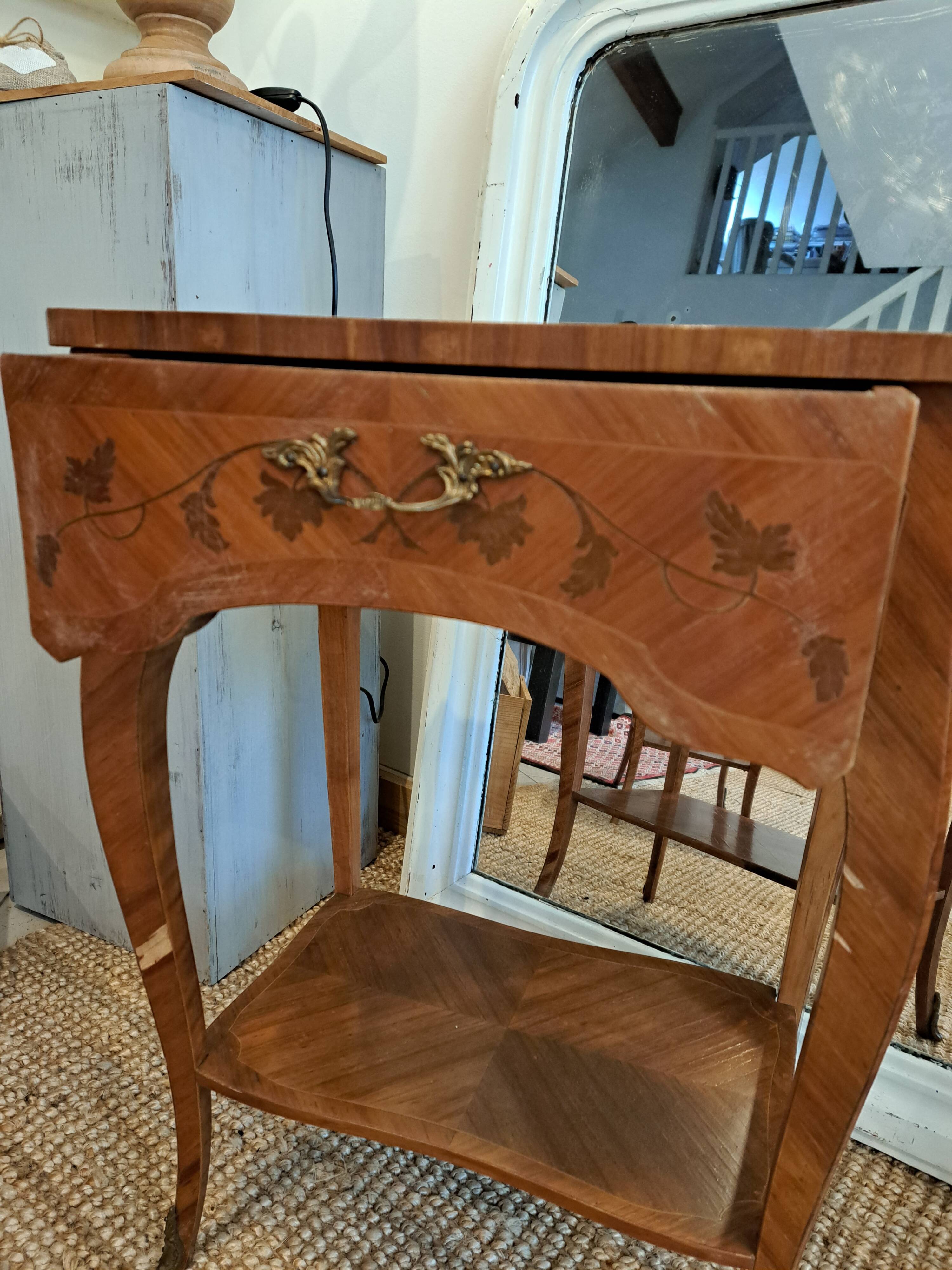 Pair of marquetry tables