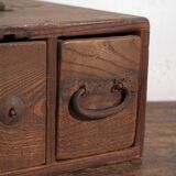 Antique Japanese box with wooden drawer – Meiji–Taishō period (c. 1890–1920)