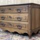 Louis XV XVIIIth century walnut commode with a grey patinated painted top.