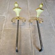 Chenets en bronze doré