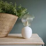 Ceramic lamp & striped glass