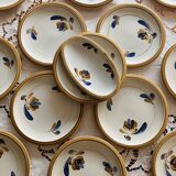 Service of flat plates Boch Keramis La Louvière Belgium for 19 settings.