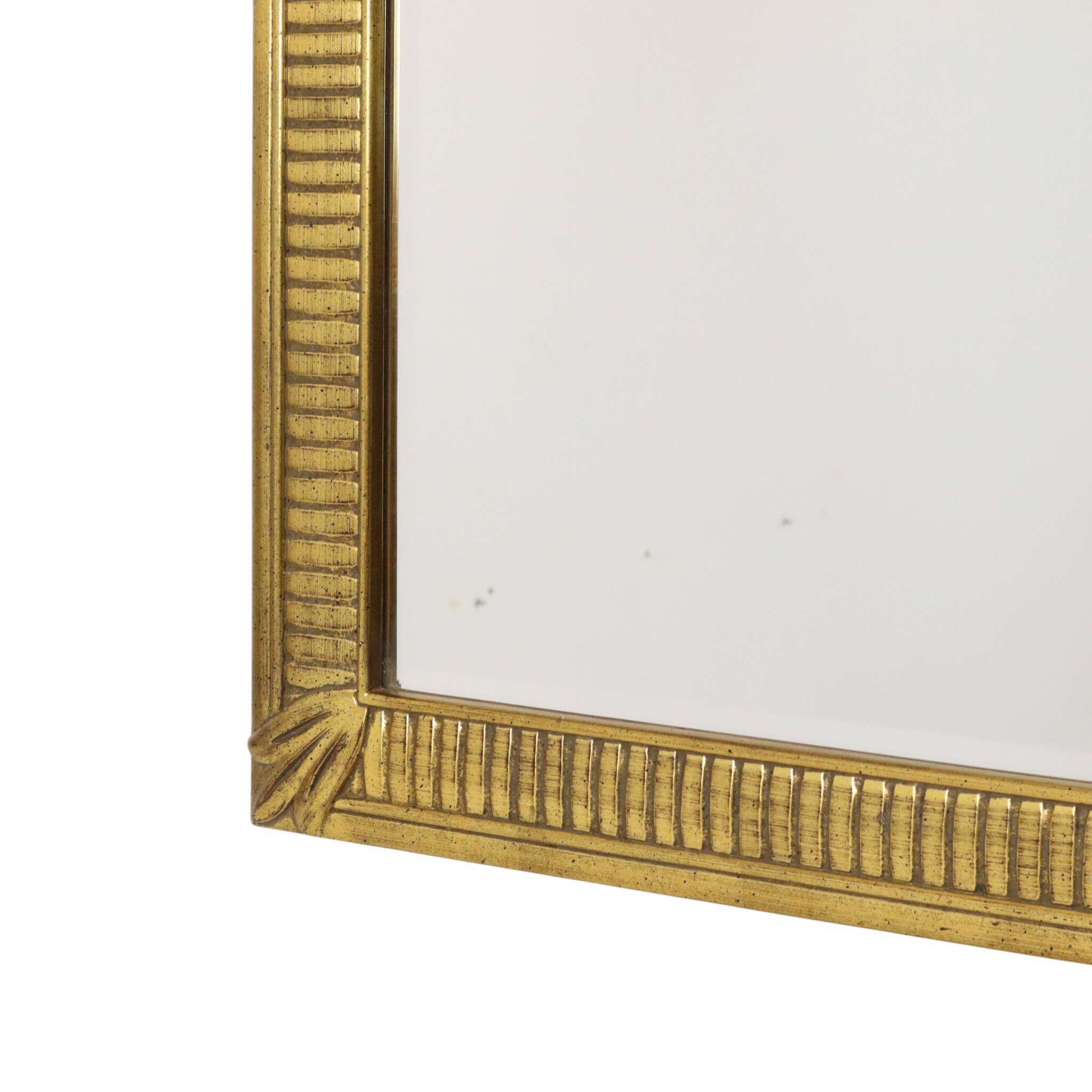 Miroir Deknudt en or Hollywood Regency biseauté 92 cm