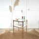 Golden sofa tip and mirror glass