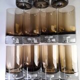 Set of 11 glasses, design by Roland Pösch Gral Glas, vintage 70s.